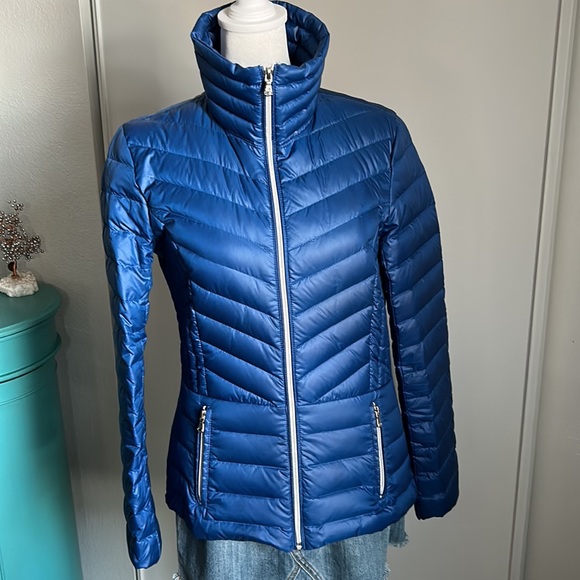 Kenneth Cole Reaction Blue Full Zip Closure Down filled Puffer Coat Jacket - Picture 8 of 8